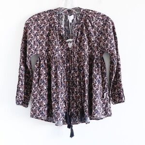 Boho Babe new peplum floral blouse kids girls festival gipsy peasant cute frill